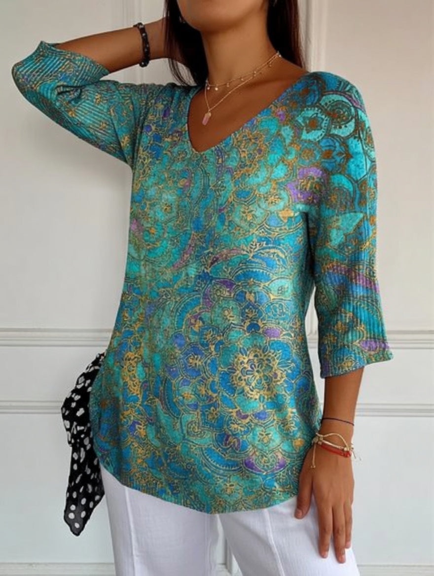 Beatríz - Blusa fluida con estampado