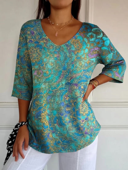Beatríz - Blusa fluida con estampado