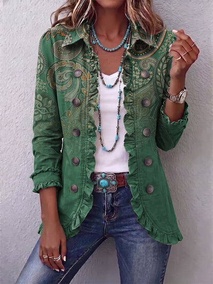 Cristina | Chaqueta Bohemia Paisley con Volantes