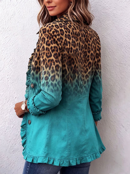 Beatriz | Blazer Leopardo Degradado con Volantes