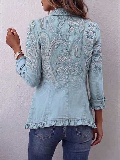 Emilia | Chaqueta Paisley Vintage con Volantes