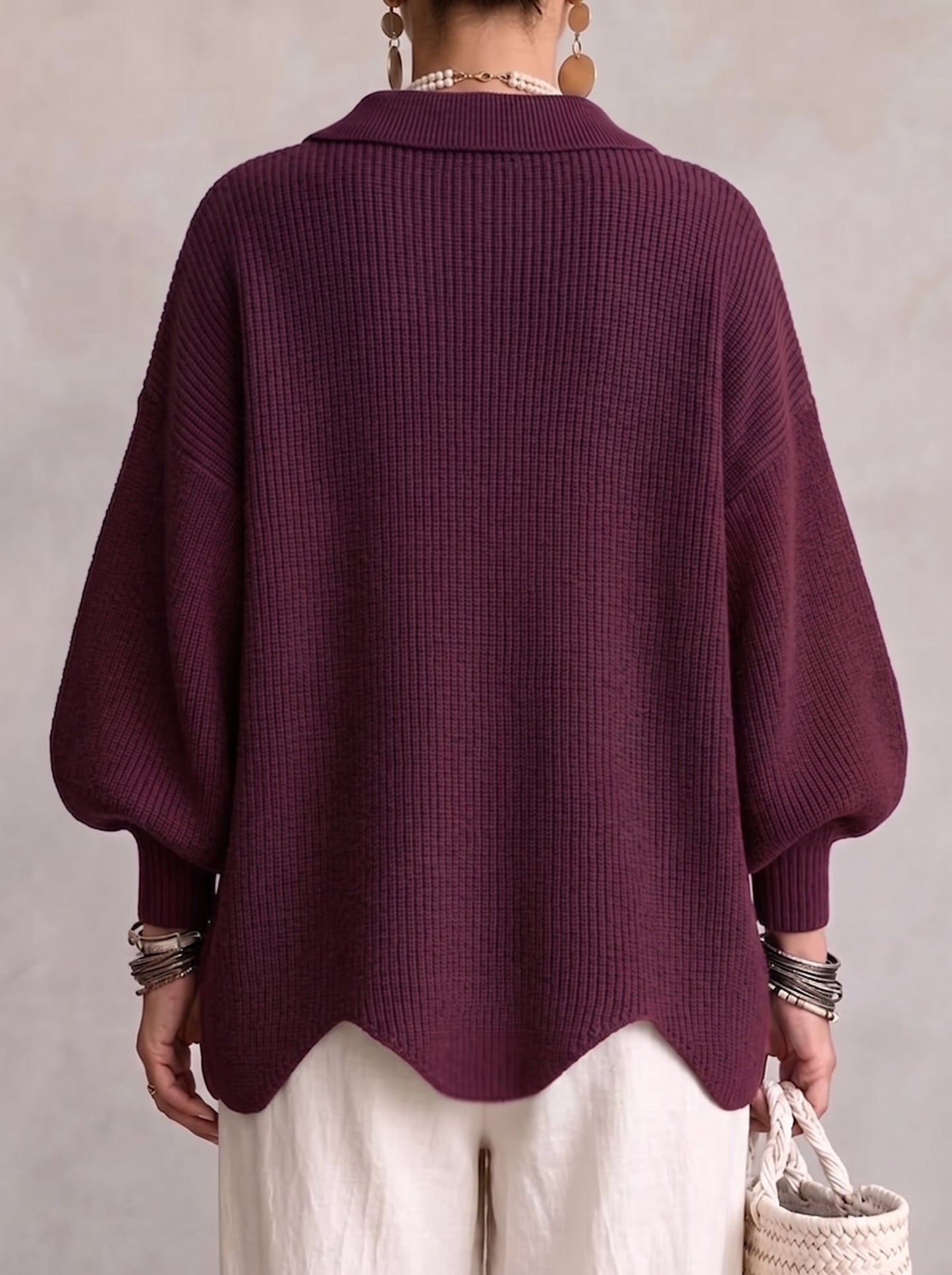 María | Cardigan Oversize con Botones Dorados