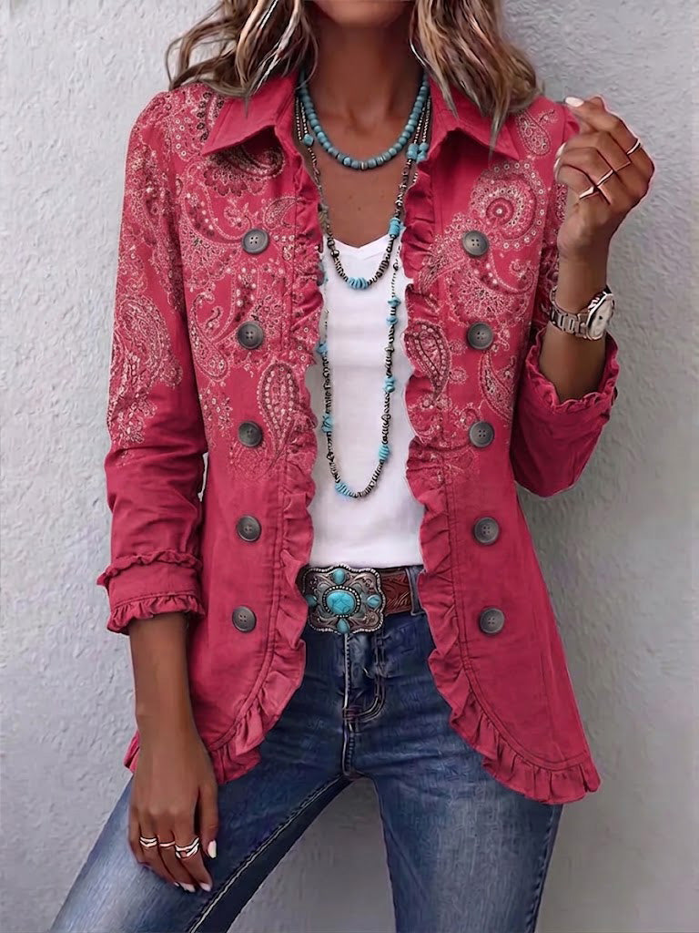 Isabel | Chaqueta Paisley Vintage con Volantes