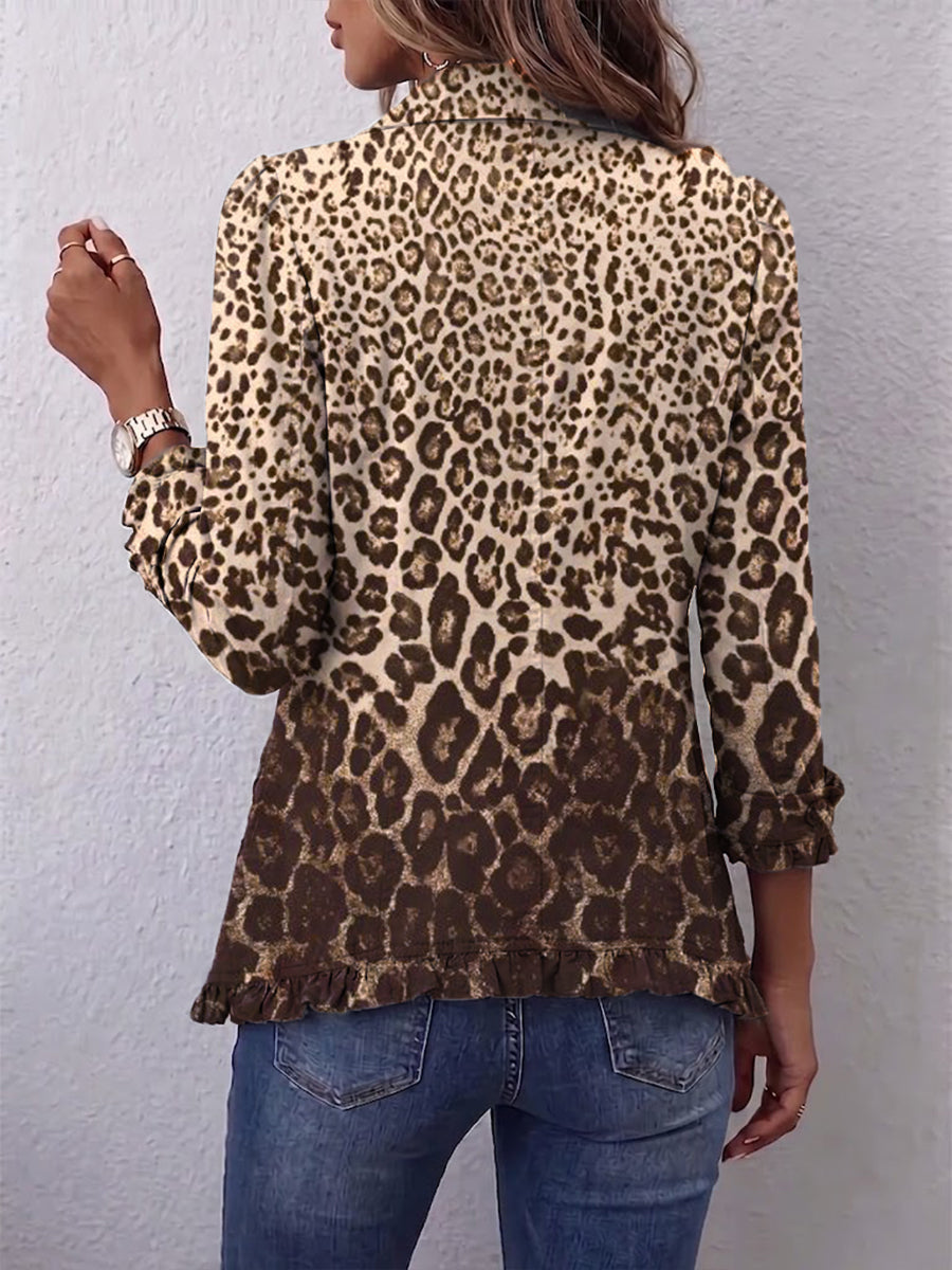 Nuria | Chaqueta Leopardo con Volantes