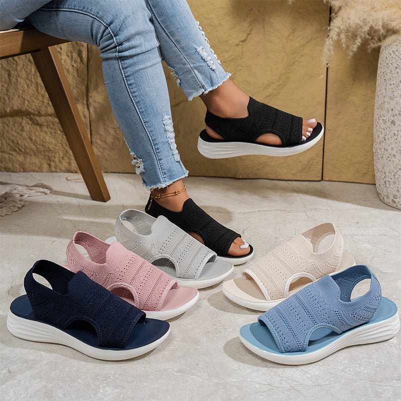 Alma - Sandalias cómodas con empeine elástico