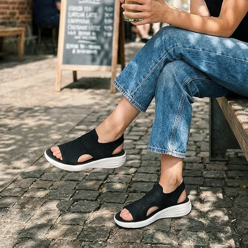 Alma - Sandalias cómodas con empeine elástico